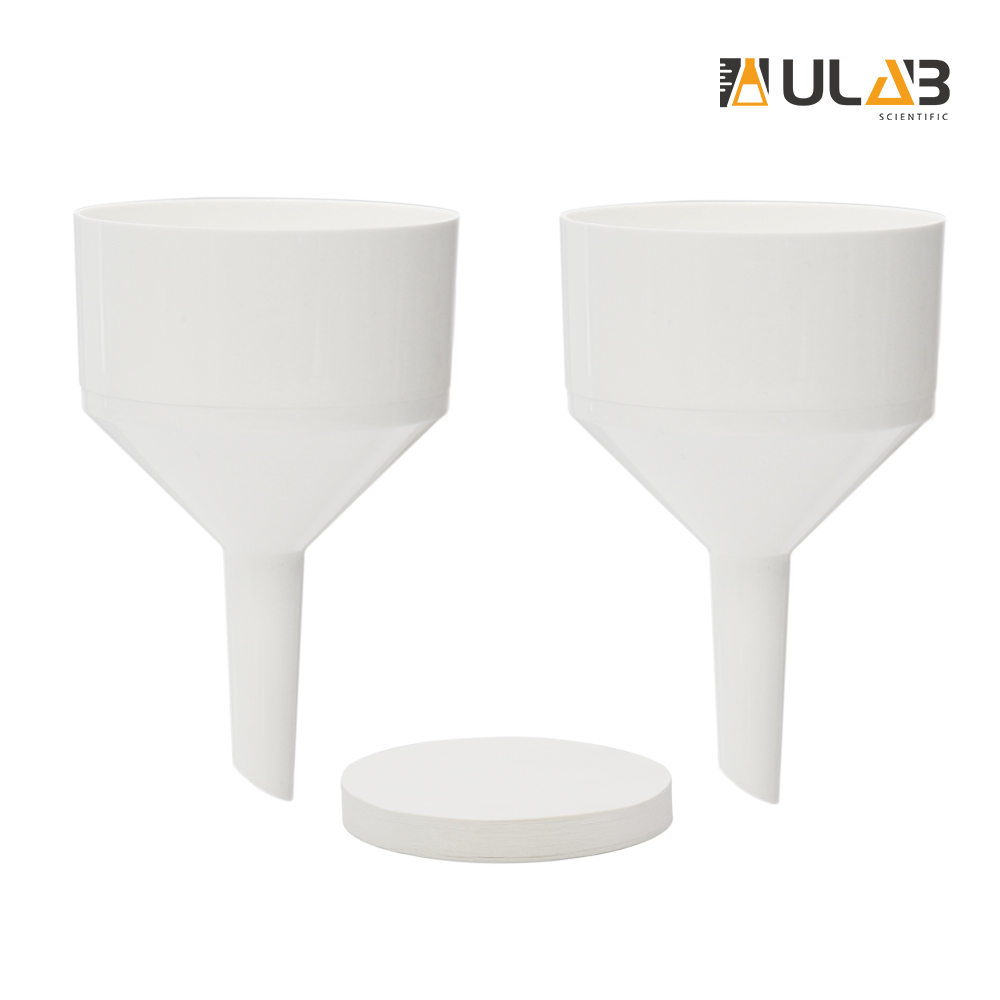 ULAB Scientific TwoPiece Buchner Funnel Set, 2pcs of Buchner funnels, Dia. 130mm, Plastic