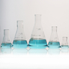 ULAB Scientific Glass Erlenmeyer Flask Set, 5 Sizes 50ml 150ml 250ml 500ml 1000ml, 3.3 Boro with Printed Graduation, UEF1002