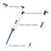 ULAB Single Channel Pipettor with Pipette Tips Offered, 1pc of Adjustable Volume Micro Pipette with Vol.range.0.5-10μl, 1000pcs of Vol.10μl Pipette Tips in Neutral Color, ULH1019