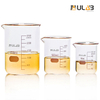 ULAB Scientific Glass Beaker Set, 3 Sizes 50ml 100ml 250ml, 3.3 Boro Griffin Low Form with Printed Graduation, UBG1001