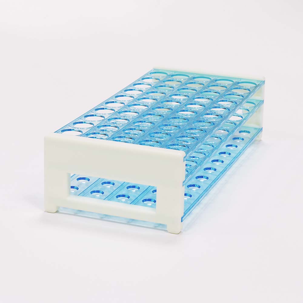 ULAB Scientific Detachable Test Tube Rack for Tubes of Dia.≤17mm, 50 Holes, PS Material, Pack of 2, UTR1006