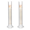 ULAB Scientific Glass Measuring Cylinder 250ml, 3.3 Boro Round Base, Pack of 2, UMC1002